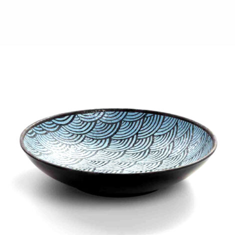 Assiette Creuse Mélamine Motifs Bleus Ø 22,5 cm - Pujadas (1/3)