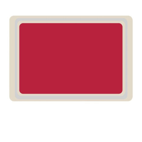 Plateau de service rouge - 4 mesures - Mélamine - Roltex (1/5)