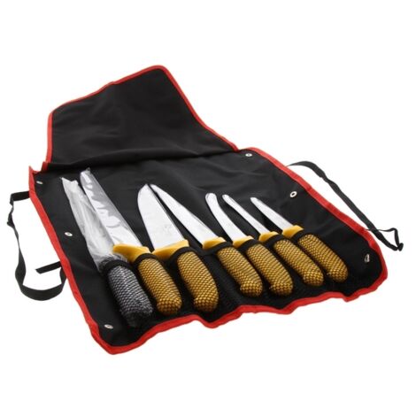 Ensemble 6 Couteaux, 1 Fusil, 1 Sac Convertible en Tablier - Pradel