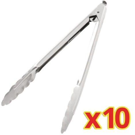 Pince de Service Professionnelle Inox 240 mm - Vogue Lot de 10 (1/2)