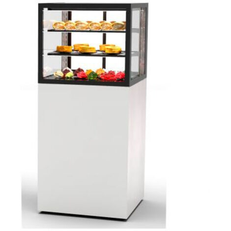 Vitrine Neutre à 4 Faces avec Base 60 Serie Integra - 600 x 600 x 1400 mm et avec Accès Frontal - Sayl (1/2)