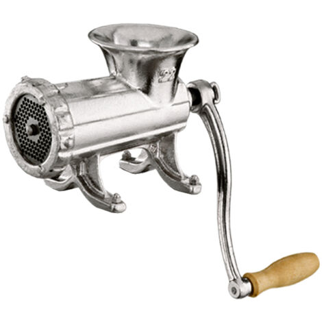 Hachoir à Viande Manuel En Aluminium Avec Lame En Fonte - H 24 Cm, L 13 Cm, Manche Plastique, Pour Hacher Viande, Légumes