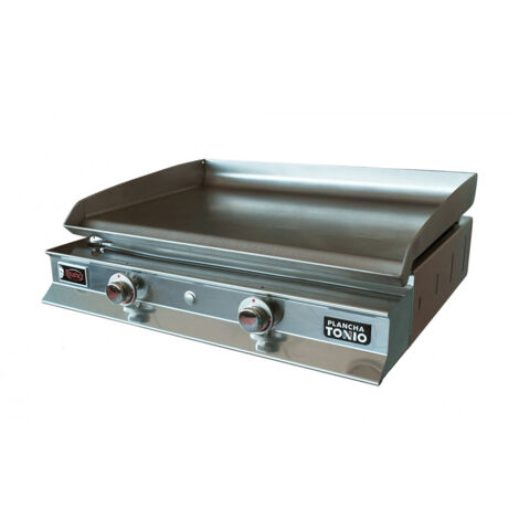 Plancha Gaz 2 Feux IBANEZ Plaque Inox - Plancha Tonio