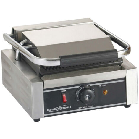 Grill à Panini Professionnel Rainurée - 320 x 410 x 190 mm - Combisteel