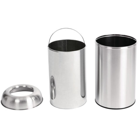 Poubelle Dôme Inox Ouverte 40 Litres - Bolero (1/3)