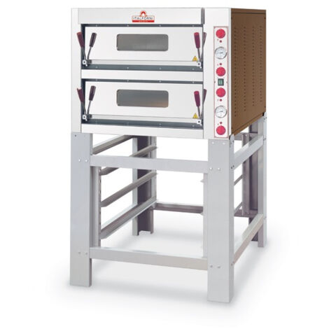 Four à Pizza Double Electrique Professionnel - Commandes Mécaniques 8 Pizzas - Italforni