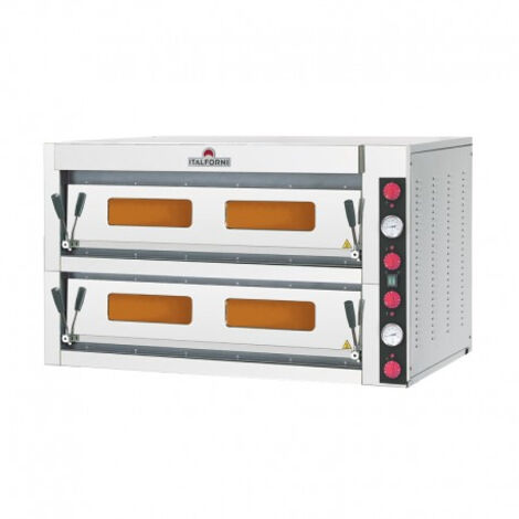Four à Pizza Electrique Double avec Commandes Mécaniques - 12 Pizzas - Italforni
