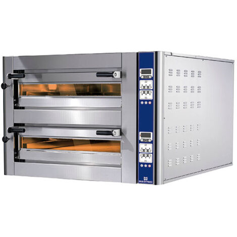 Four à Pizza Électrique Pour 6+6 Pizzas Ø 350 mm, Contrôle Électronique - Mastro - CAB0014/CD