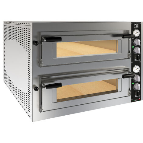 FOUR A PIZZAS ELECTRIQUE - 2 CHAMBRES - 700X700X150 MM - D350 MM - L2G
