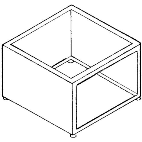 Réhausse inox ouverte avec étagère - Hoonved - 55009 (1/3)