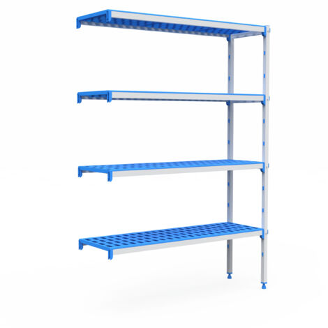 Rayonnage en Angle 4 Niveaux Profondeur 555 mm - L 685 à 1920 mm - Pujadas