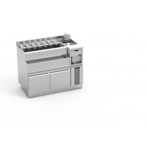 Bar Lynx Module Réfrigéré Mixologie avec Evier à Droite P 650 mm - Eratos