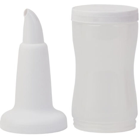 Bouteille verseuse de bar professionnelle 1,08 L - Blanche (1/3)