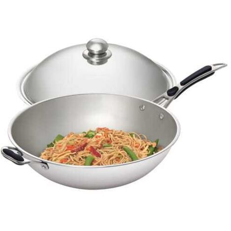 Sauteuse Wok inox Ø36 cm pour induction IW35 - Bartscher (1/2)