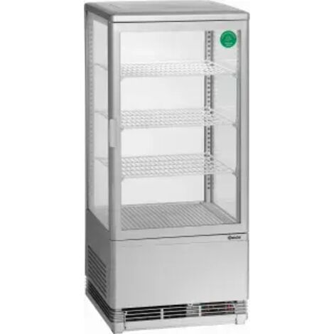Mini Frigo Vitrine à Poser - 78 Litres Argent - Bartscher