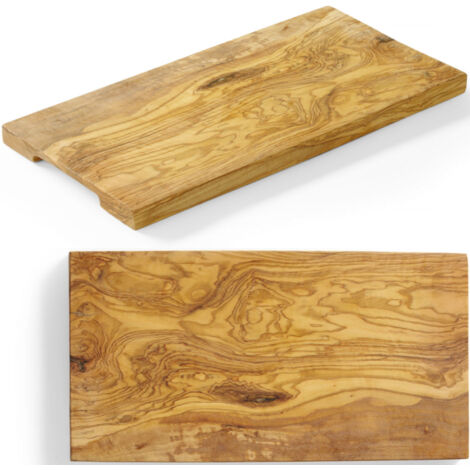 Planche de service rectangulaire en bois d'olivier 350 x 150 x 18 mm - Hendi 505182