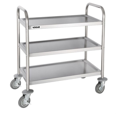 Chariot De Débarrassage en Inox - 3 Niveaux - L 710 X P 405 mm - 128 Kg (1/5)