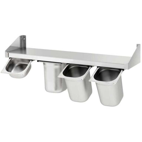 Étagère à épices en Inox pour 4 bacs GN1/6 - Bartscher (1/2)