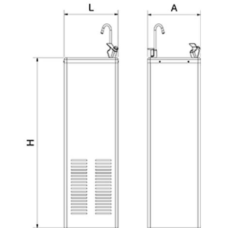 Fontaine à Eau Réfrigérée sur Pied Cold+ - Fricosmos