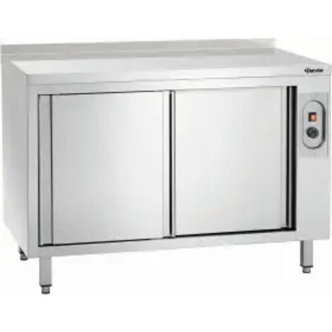 Meuble Chauffant Inox - Porte Coulissante - Dosseret - Gamme 700 - Bartscher