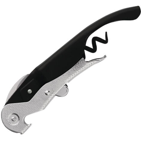Tire-bouchon sommelier double levier professionnel - Noir (1/2)