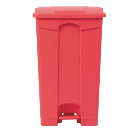 Poubelle de cuisine à pédale 87 litres rouge - Jantex (1/5)