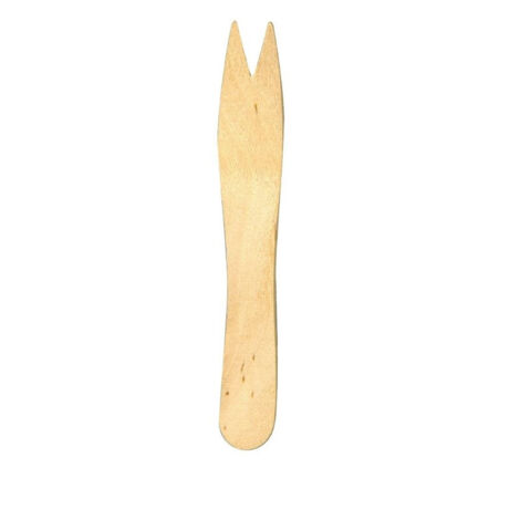 Fourchettes en Bois Jetables 95 mm Lot de 1000 - Plastico (1/5)