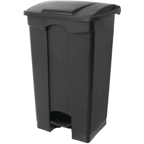 Poubelle de Cuisine Noire à Pédale 87 Litres - Jantex (1/5)