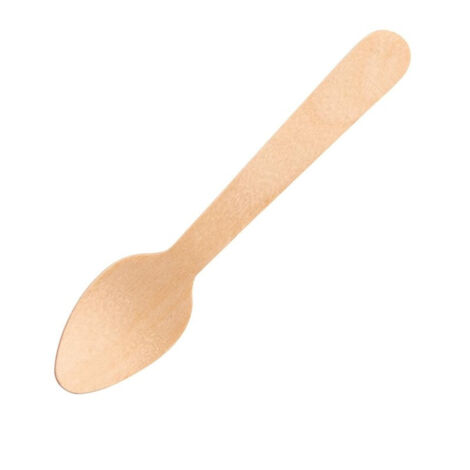 Cuillère en Bois 110 mm Lot de 100 - Fiesta Green (1/5)