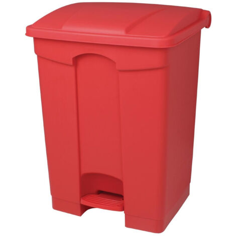Poubelle de cuisine à pédale rouge 45 L - Jantex (1/5)