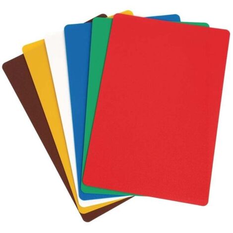Lot de 6 Planches à Découper en Polyéthylène Flexible 450 x 300 mm - Hygiplas (1/3)