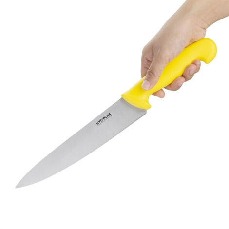 Couteau de Cuisinier Professionnel Jaune 215 mm - Hygiplas (1/4)