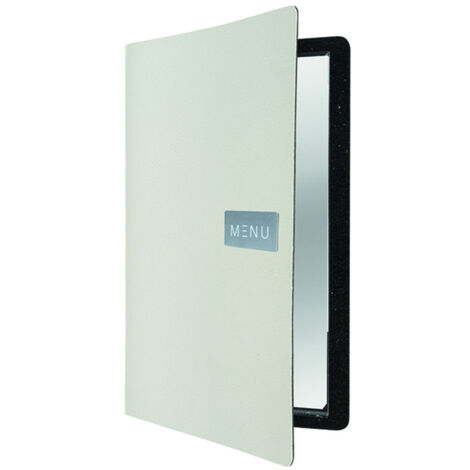 Protège-menu cuir blanc RAW (1/2)