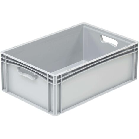 Conteneur standard Euro, 600 x 400 x 120 mm, gris (1/2)