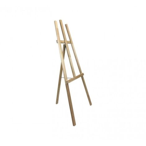 Chevalet de peintre en bois brut de dimensions 140 x 57 cm pour ardoise (1/4)