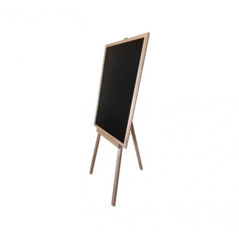 Chevalet trépied Bois avec ardoise moulure brute 86 x 66 cm - Interface PLV (1/5)