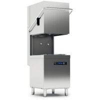 Lave-vaisselle à capot professionnel digital avec pompe de décharge, panier 50x50 cm - Virtus