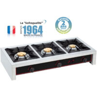 Réchaud Gaz Professionnel - 3 feux - 21000 W - Sofraca