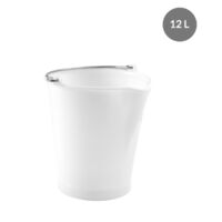 Seau rond 12 L anse inox avec bec verseur - blanc - Gilac
