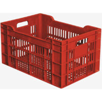 Caisse ajourée 550 x 360 x 290 mm 45 L - brique - Gilac