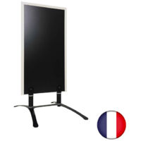 Panneau trottoir sur piétement métal Cadre Bois 120 x 65 cm - Coloris au choix - Interface PLV