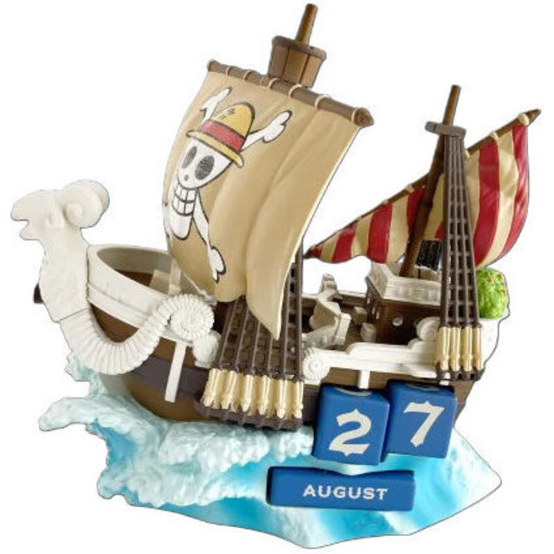Calendario Perpetuo 3D One Piece Going Merry – Figura Decorativa Con Bloques Intercambiables, Merchandising Oficial