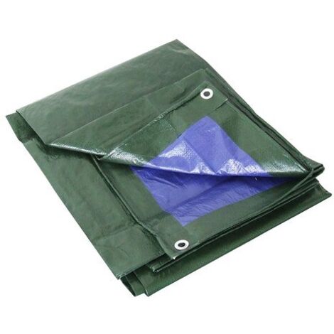 Prestige Telone PVC Rinforzato con Occhielli 8x10 m Impermeabile Antistrappo Doppia Laminazione 100 gr-mq colore Verde (1/4)