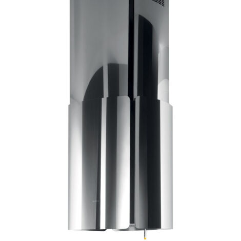 Elica CHROME EDS IX-A-46 - Cappa a isola aspirante 46 cm, 290 m³-h, 50 dB, Controllo Magic Wand, 3 velocita', Sistema EDS3 per aspirazione silenziosa, Filtro antigrasso in alluminio, Illuminazione alo