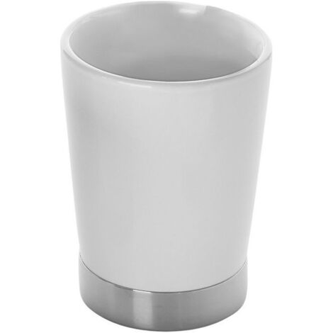 Gedy Bicchiere Petunia Bianco Ceramica 10,5x7,5x7,5 Cm (1/2)