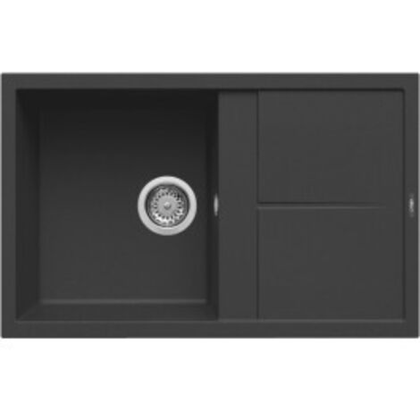 Lavello Elleci Incasso 1 vasca 79x50 Unico 300 Granitek Nero LGU30040