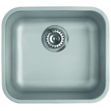 Elleci Space 450 R50 LIC450SACPUN - Lavello sottotop 1 vasca, Acciaio inox satinato, 49x44 cm, sottotop, Inox satinato