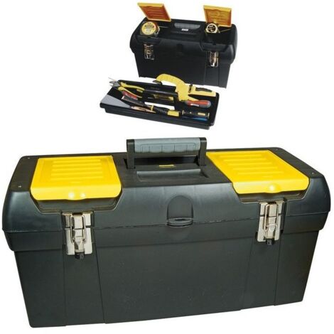 Stanley 1-92-908 Jumbo Cassetta Portautensili 56 cm con Vassoio Estraibile e Chiusure in Metallo (1/6)
