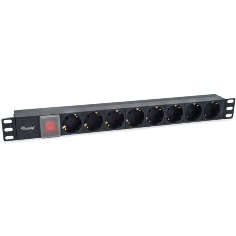 Equip PDU 333286 Nero 8 Prese AC 1U Rack Orizzontale 2500W Interruttore On-Off (1/5)