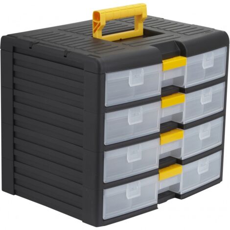 Terry 43002 Store-Age Cassettiera Portaminuterie 4 Cassetti con Chiusura Block-Age Modulare Portatile colore Nero (1/4)